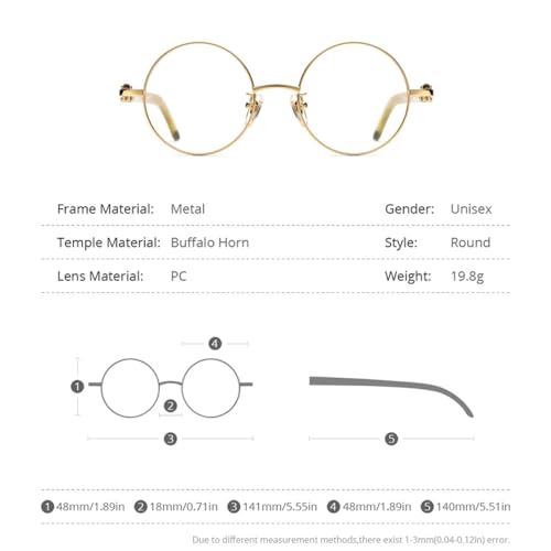 Montura de gafas cómoda para evitar fatiga con diseño redondo de lujo 6
