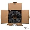 trueCABLE Cat6 Shielded Riser (CMR), 1000ft, Black, 23AWG Solid Bare Copper, 550MHz, PoE++ (4PPoE), ETL Listed, Overall Aluminum Foil Shield (F/UTP), Bulk Ethernet Cable #2