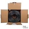 trueCABLE Cat6 Shielded Riser (CMR), 1000ft, Black, 23AWG Solid Bare Copper, 550MHz, PoE++ (4PPoE), ETL Listed, Overall Foil Shield (FTP), Bulk Ethernet Cable #2