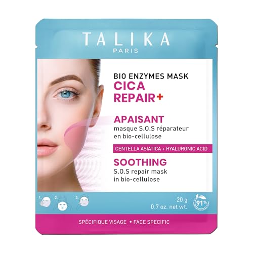 Mascarilla coreana Talika – Hidratante y reparadora para pieles secas – Bio Enzimas Máscara Cica Repair Calmante,