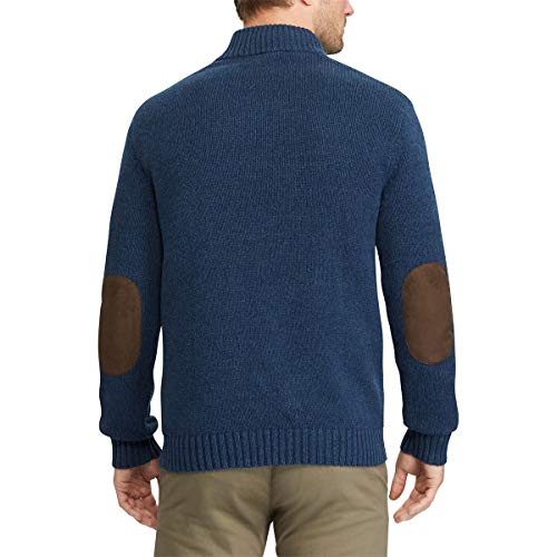 Chaps Men's Kent Button Mockneck Sweater (Navy Twist, Small)2