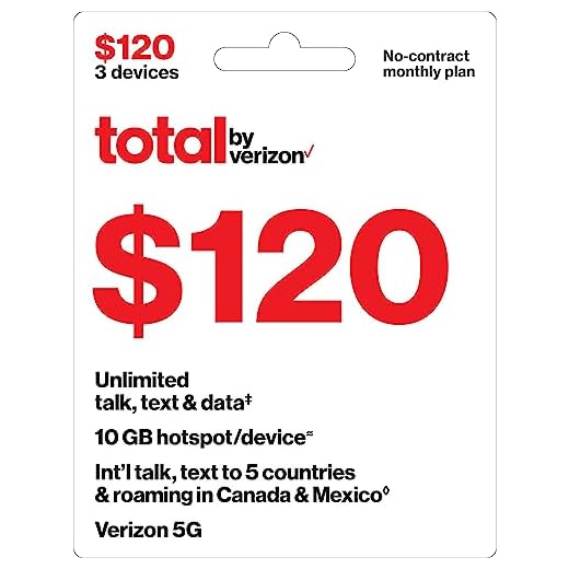 Total by Verizon $120 - Unlimited Talk and Text, 5G Data and HS / 3-Line Plan/Monthly