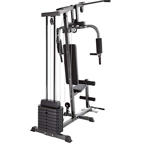 tectake® Station de Musculation Cage de Musculation Barre de Tractions Home-Trainer Module Papillon Dispositif d’Extension de Jambe Appareil musculation Barre musculation Sport Maison Fitness – Image 6