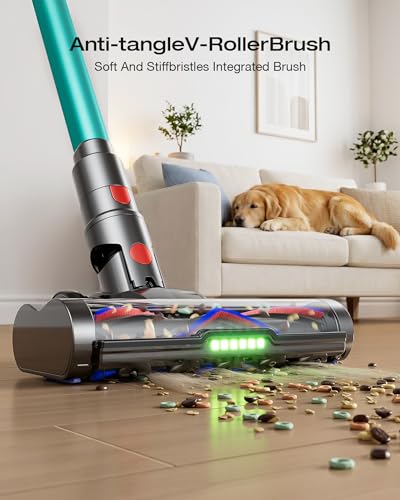 Image of Cordless Vacuum Cleaner, 60Kpa 650W Stick Vacuum with Hurricane Mode, 70-Min Runtime, Anti-Tangle Brush, Self-Standing, LED Display, Cordless Vacuum for Pet Hair, Carpet & Hard Floor, car