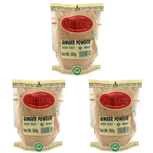 Image of Miltop Dry Ginger Powder-Sunth, 500g (Pack of 3)
