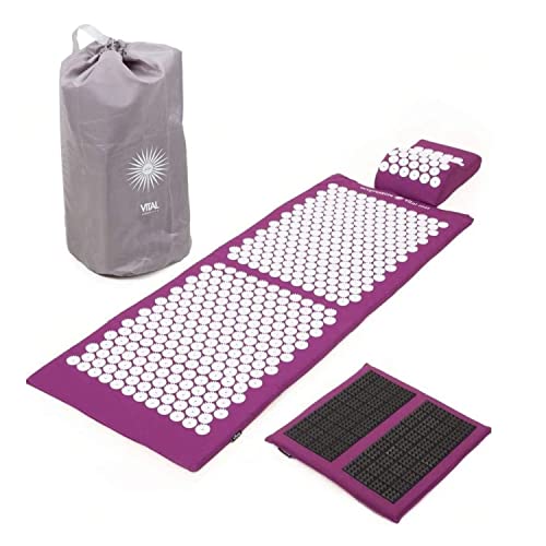 Bodhi VITAL Akupressurmatte XL Deluxe-Set SPIKY | Günstiges Set aus Massagematte, Kissen &...