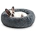 O·Lankeji Hundebett rund Hochflor Kunstfell, Hundekörbchen Waschbar herausnehmbar, Katzenbett flauschig mit Rutschfester Unterseite, Hunde Donut Bett für Kleine Mittelgroße Grosse Hunde