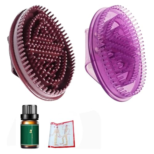 4Pcs Meridian Brush Set,Massage Brush Set with Meridian Massage, Body Massage Tools for Belly, Neck & Back