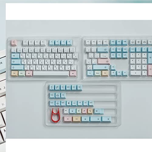 Image of CuXiu Chalk Keycaps 136 Keys PBT Keycap Set for Cherry MX Switches Cherry Profile Japanese Keycaps for Mechanical Keyboard Dye Sub gh60 xd64 xd84 xd96 87 104