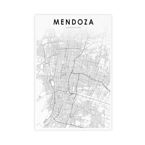 Carte de l'Argentine QOGDAF impression sur toile cadeau voyage