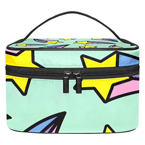 Trousse de maquillage arc-en-ciel et étoiles pochette cosmétique voyage