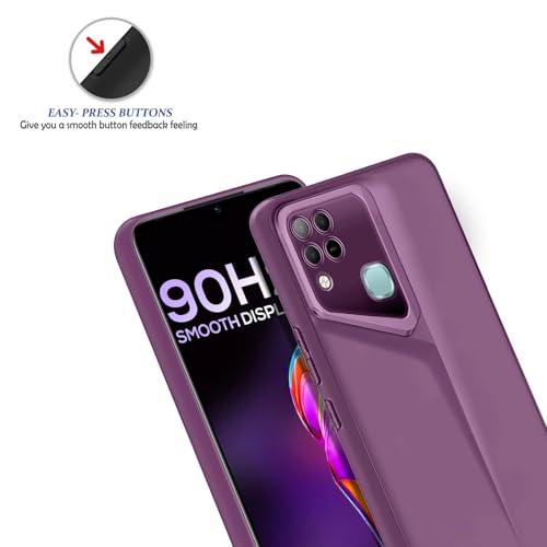 Image of Amazon Brand - Solimo Ultra-Thin Blade Runner Series Matte Finished Camera Protection Soft Back Cover for Infinix Hot 10s - Purple