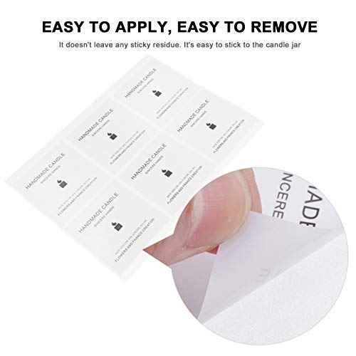 EXCEART 10Pcs Adesivos de Velas Feitos à Mão Em Jarras de Velas Adesivos de Advertência Rótulos Ades