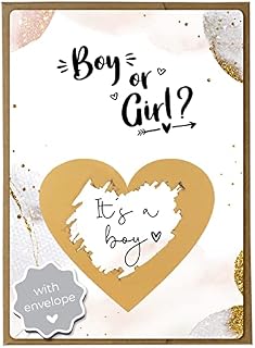 Jolicoon Pregnancy announcement scratch card - We're having a baby with envelope - Baby announcement baby