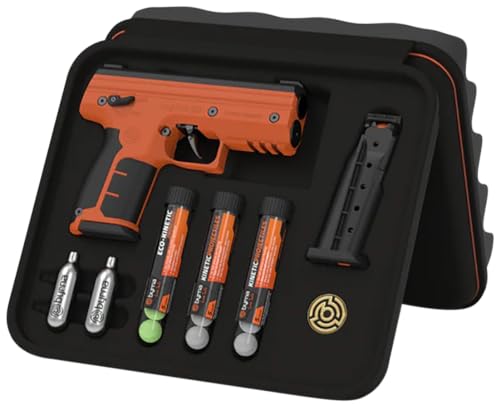 BYRNA SD Complete Kinetic KIT Orange with 2 Magazines, CO2, Fifteen Balls, and A Zippered Carrying CASE