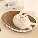 Fenteer Corrugated Scratch Pad Scratching Board Furniture Protector Grinding Claw Bowl House Lounge Bed Nest Sofa Cat Scratcher Cardboard for Kitten, 47cmx22cmx8cm