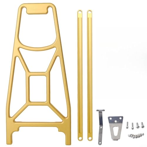WIIYENA Portabicicletas trasero plegable CNC de aleación de aluminio para Brompton compatible con bicicletas plegables P Line y C Line (dorado)