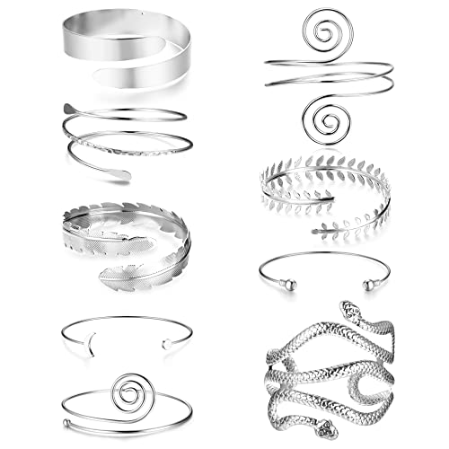 sailimue 9Pcs Arm Cuff Upper Arm Band Cuff Bracelets for Women Gold Silver Adjustable Open Coil Armlet Armband Bangle Bracelet Costume Jewelry Set sailimue 9Pcs Arm Cuff Upper Arm Band Cuff Bracelets for Women Gold Silver Adjustable Open Coil Armlet Armband Bangle Bracelet Costume Jewelry Set