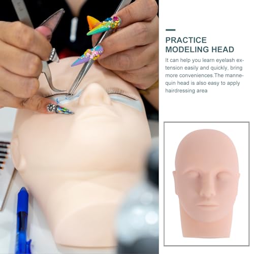 Cabeza de maniquí de silicona para perfeccionar visajismo y colocación de pestañas pelo a pelo 5