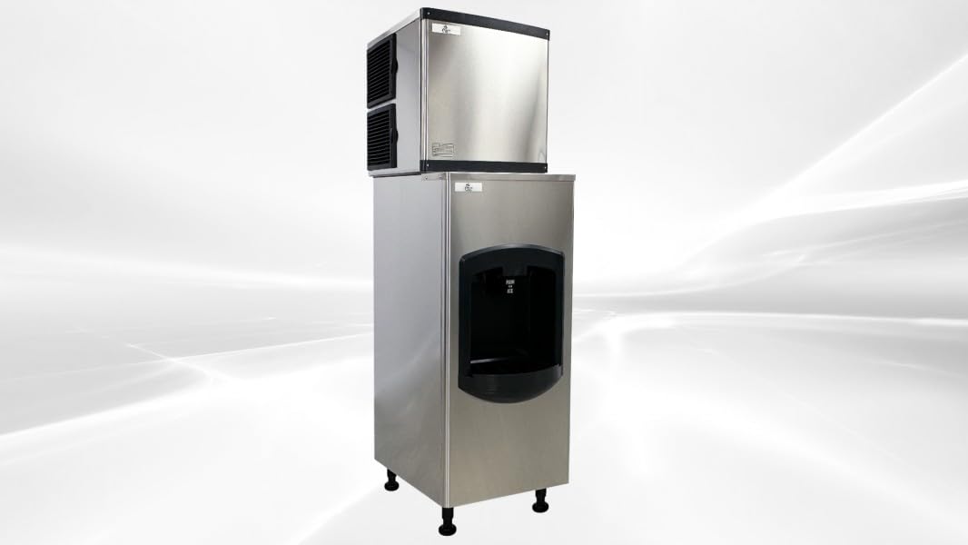 Commercial Ice Maker Hotel Ice Maker With Large Dispenser- 350 Lb/Per Day Nsf Certified Hd-130b on Fridge.com - View 4