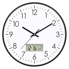 Foxtop Digital Wall Clock with Date, Month, Day of Week and Temperature, 12 inch Non Ticking Silent photo Foxtop Digital Wall Clock with Date, Month, Day of Week and Temperature, 12 inch Non Ticking Silent
