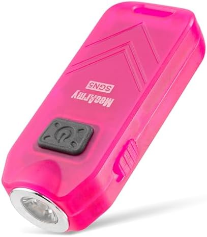 MecArmy SGN5 USB Rechargeable Personal Attack Alarm Flashlight | Mini Handheld EDC Keychain Torch | LED with 560 Lumens Small and Powerful Light | Alarm up to 115dB Siren (Red)