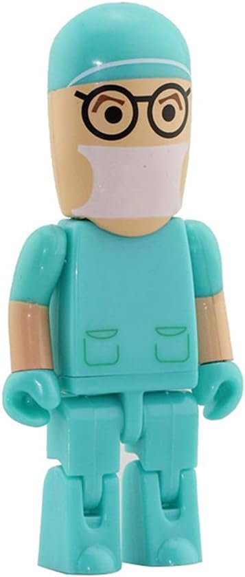 128GB Doctor and Nurse Shape USB 2.0 Flash Drive USB Flash Drive PenDrive Memorias USB Memory Stick USB Drive USB Flash Disk Thumb Drive U Disk Pen Drive USB Stick (Green)