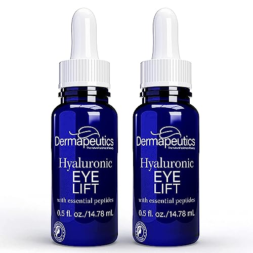 Dermapeutics Hyaluronic Acid Serum For Eyes, Ultra Hydrating Eyes Serum, Reduces Puffiness, Dark Circles, Under Eye Bags, Wrinkles And Fine Lines Around The Eyes, 0.5+0.5 Fl Oz (Pack Of 2) #TOP10