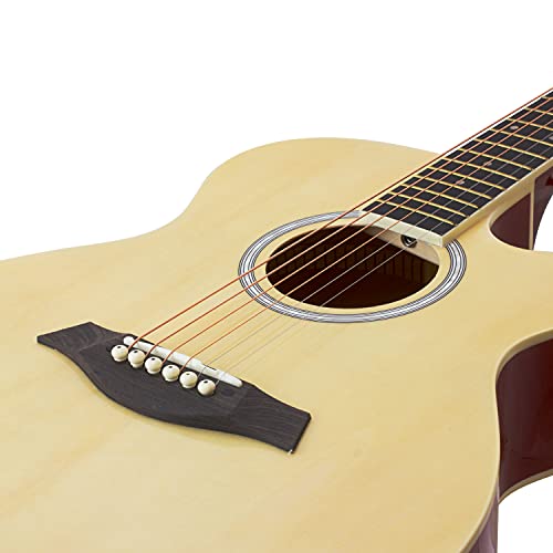 TIGER ACG1-NT34 3/4 Guitare acoustique à cordes en acier pour 9 ans et plus avec sac, sangle, cordes de rechange et… - Les Beatles, Paul McCartney, John Lennon, RIngo Starr, George Harrison TIGER ACG1-NT34 3/4 Guitare acoustique à cordes en acier pour 9 ans et plus avec sac, sangle, cordes de rechange et… – Image 3