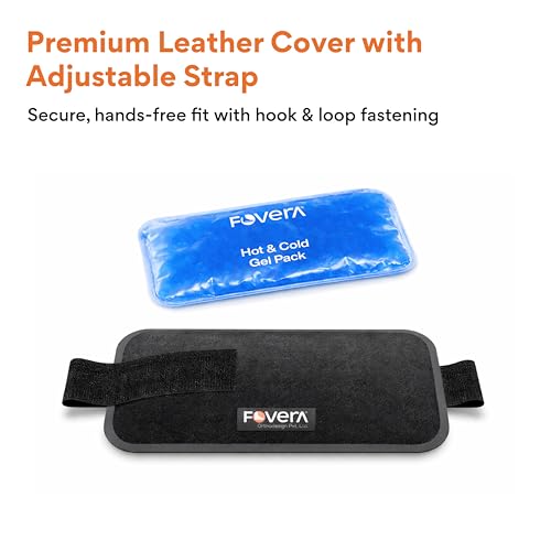 Image of FOVERA Reusable Hot & Cold Pack for Muscle Pain Relief & Injury | Ideal for Back, Shoulder & Hip | Long-Lasting Hot & Cold Therapy (Large - 7 x 13 Inch, With Cover)