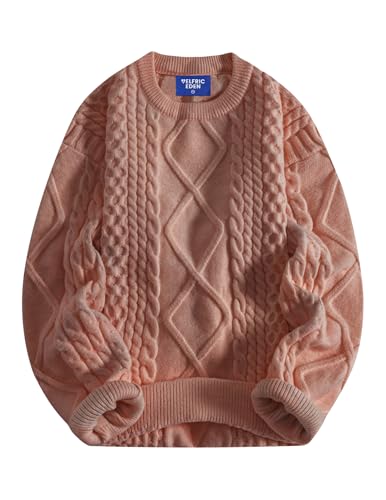 Image of Aelfric Eden Oversized Knit Sweater Solid Vintage Pullover Sweater Unisex Woven Crewneck Knitted Tops