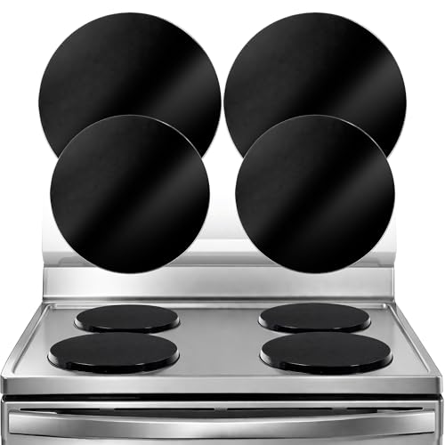 Stove Top Covers for Electric Stove Burner Covers (4 Pack) Electric Burner Covers for Electric Stove Top Includes 2 Large 10 & 2 Small 8 Stove Eye Covers Electric Stove Cover (Black)