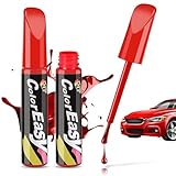 BASTOUR Auto Lackstift Lackreparaturstift Auto Reparatur Lack Auto Pinsel, Autolackstift, Autokratzer Reparaturmittel Autolack Reparatur für Autos Reparaturwerkzeug,Lack Reparatur, 12 ml, 2pc,Rot