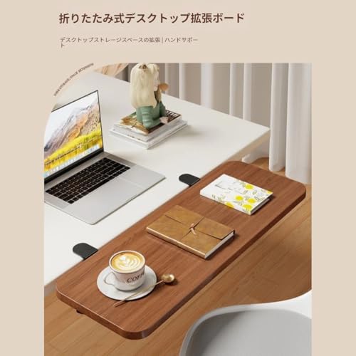 オフィスワークテーブル、デスクトップ拡張パネル、XRKVコンピューターデスク拡張パネル、折りたたみ式パーティション、アームレスト、拡張ボード、スチールフレーム、安定した耐荷重、プッシュボタン式折りたたみ、複数サイズ、健康的で環境に優しい、ドリル不要の設置 (40*20*1.2,ブラックスタンド+ホワイトボード) [4]