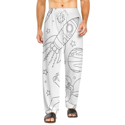 Vetements de nuit femme pantalon long blanc de detente style homewear en S