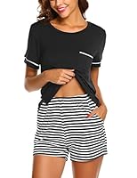 Algopix Similar Product 19 - Ekouaer Womens Pajama Set Striped Short