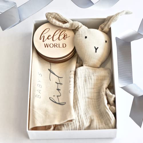 Baby Gift Box - Handcrafted Welcome Baby Gift Set - Choose 5 Or 3-Pack Baby Shower Including Milestones, Closet Dividers, & More. +Additional Item: Birth Stat Disc. (Months Set 3-Pack) #TOP6