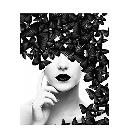Peinture au diamant 5D contre le stress, kit complet papillon noir anti-anxiété
