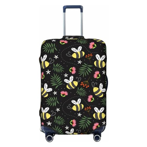 Bees For Travel Luggage Cover Suitcase Protector Fits 18-32 Inch Travel Luggage Protector Elastic Luggage Anti-Scratch Suitcase Cover
