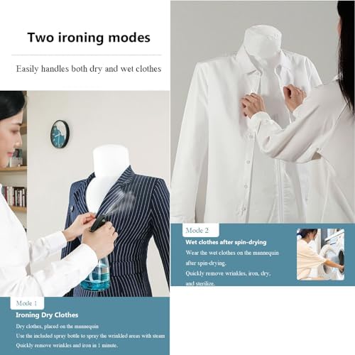 Automatic Steam Iron, Compact, Safe, Portable, Fully Hands-Free Operation, Hot Air Drying System with Temperature Control, Quick Ironed Dry for Shirts, Pants, Jackets, Shoes