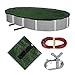 Blue Wave Silver 12-Year 15-ft x 30-ft Oval Above Ground Pool Winter Cover