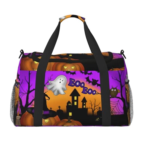 Bolsa de viaje de Halloween grande: tu compañera impermeable para la playa y el gimnasio