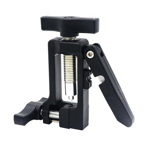 2-in-1 Hose Cutter & Needle Driver Tool for Bicycle Hydraulic Brake Repair, Lightweight Aluminum Alloy with Plastic Handle, MTB Road Bike Oil Line Cutting and Fitting Installation Tool