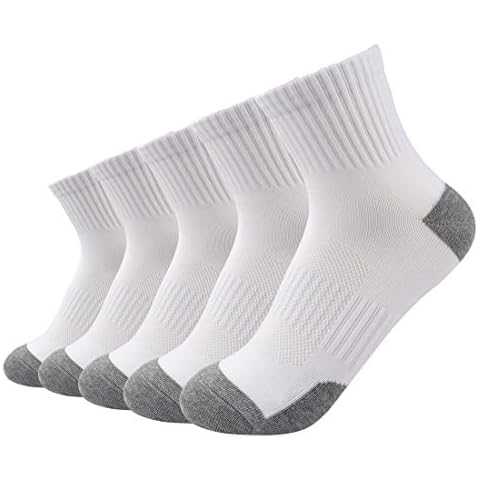 La Dearchuu Athletic Ankle Socks Women Cotton Trainer Socks Cushioned Quarter Socks, Breathable Sport Socks Ladies for Running,UK Size 4-7 (Pack 5) Cover