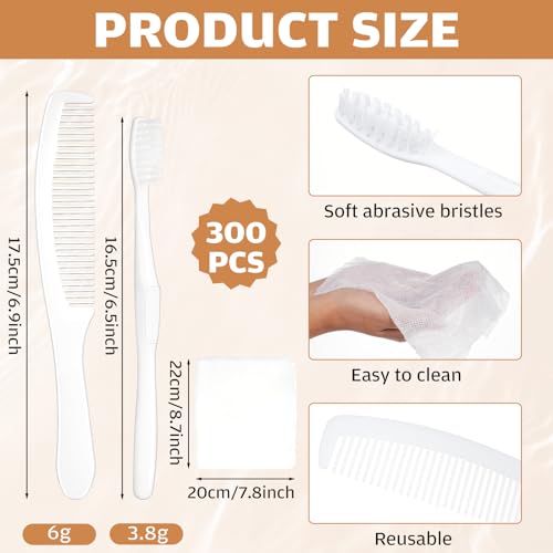 Brosses à dents jetables compactes avec serviette coton compressée