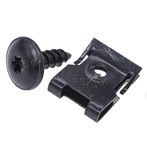 Rexka 10 Sets Fender Bumper Cover Front Shield Grille Screw Bolt U Nut Kit N90974701 Compatible With Volkgswagon Audi A3 A4 A5 A6 A7 Q3 Q5 Q7 S4 Tt Golf Gti Jetta Passat Tiguan Touareg #TOP4