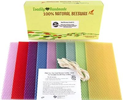 New & Improved Small Beeswax Candle Kit - Perfect for Making Hanukkah or Birthday Candles! Comes in a Beautiful Gift Box!