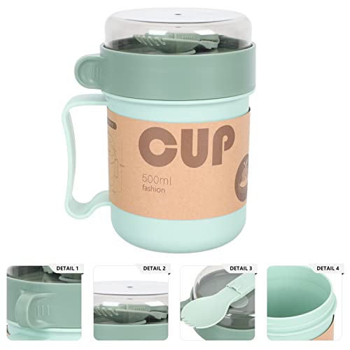 Cabilock 2 * caneca de sopa copo de colher portátil copo de leite para micro-ondas, para um copo de