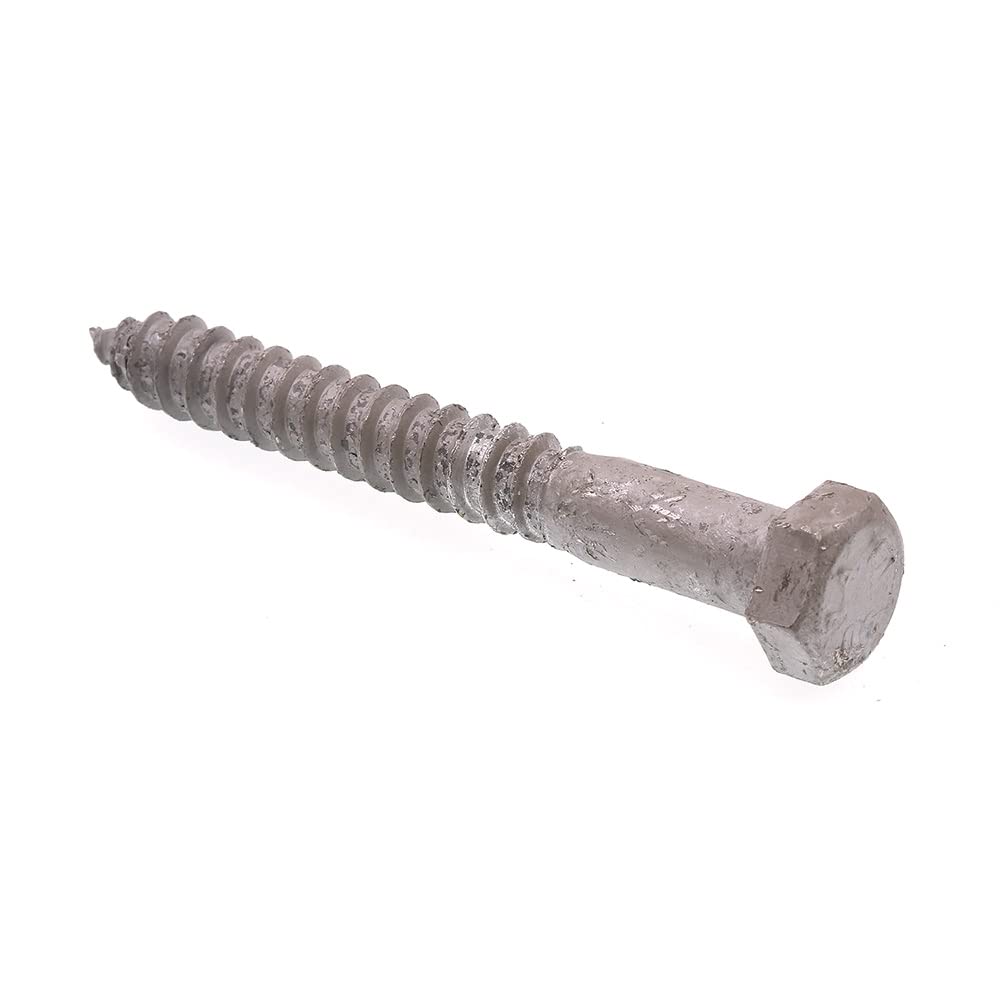 Prime-Line 9056978 Hex Lag Screws, 1/2 x 4 in., A307 Grade-A Hot Dip Galvanized Steel (25 Pack)