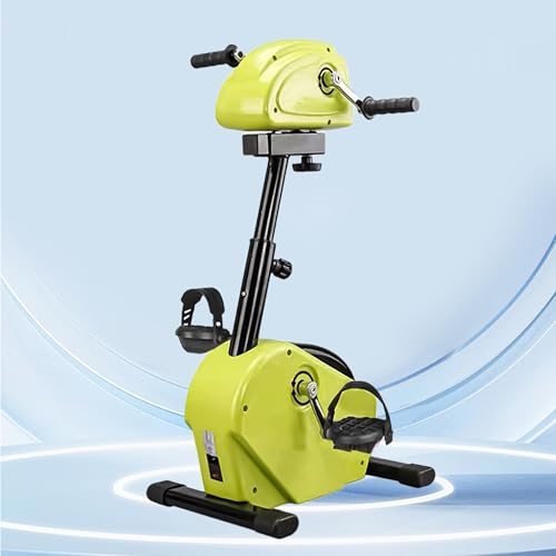 Bicicleta estática para brazos y piernas, pedales de bajo impacto con 10 niveles de resistencia y control remoto inalámbrico, equipo de fitness para adultos mayores